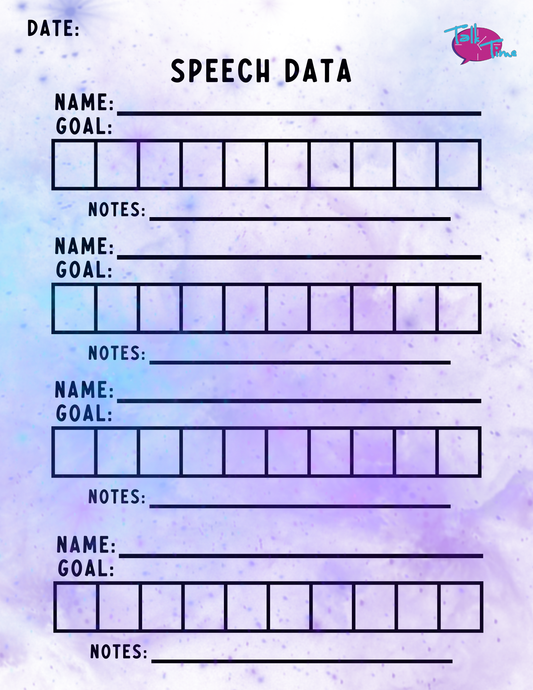 Speech Data Sticky Notepad – Group of 4